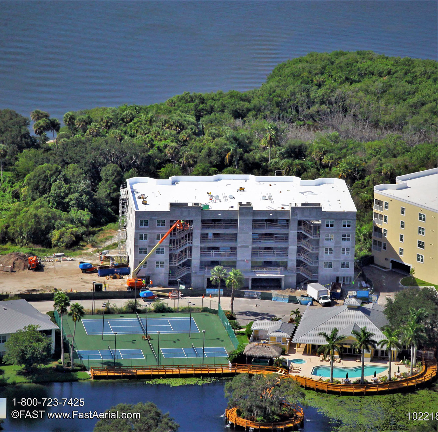 Construction continues on Building B at Edgewater at Hidden Bay.